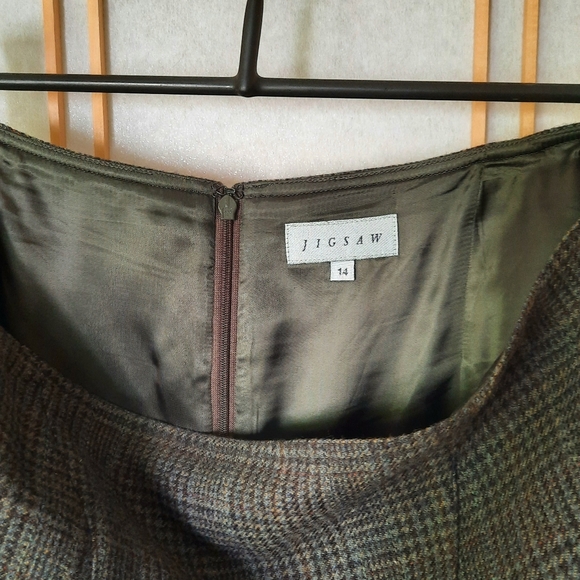 Vintage Jigsaw Wool Tweed Midi Skirt Size 14 UK/US 10 - Picture 4 of 8